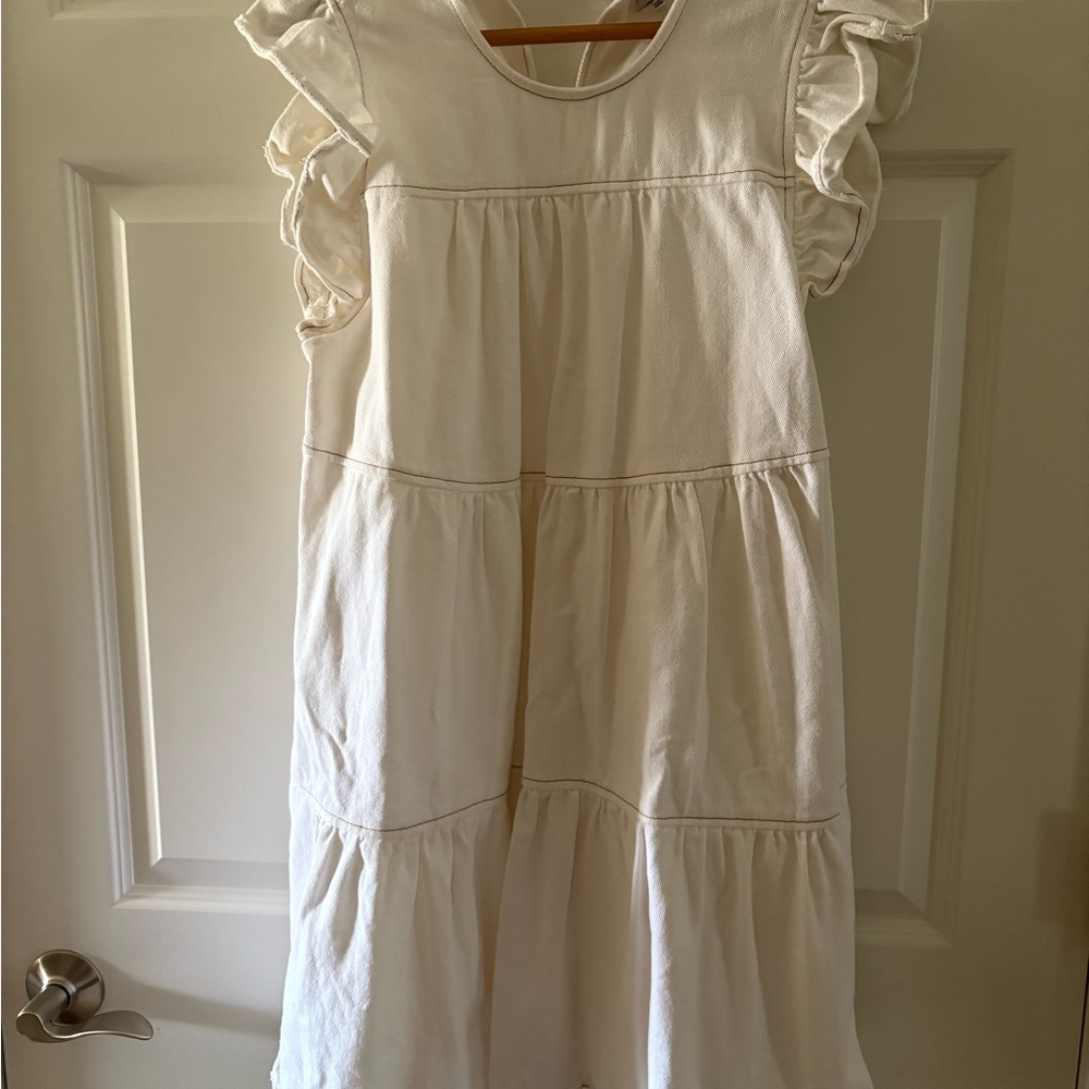 Charming Cream denim Dress